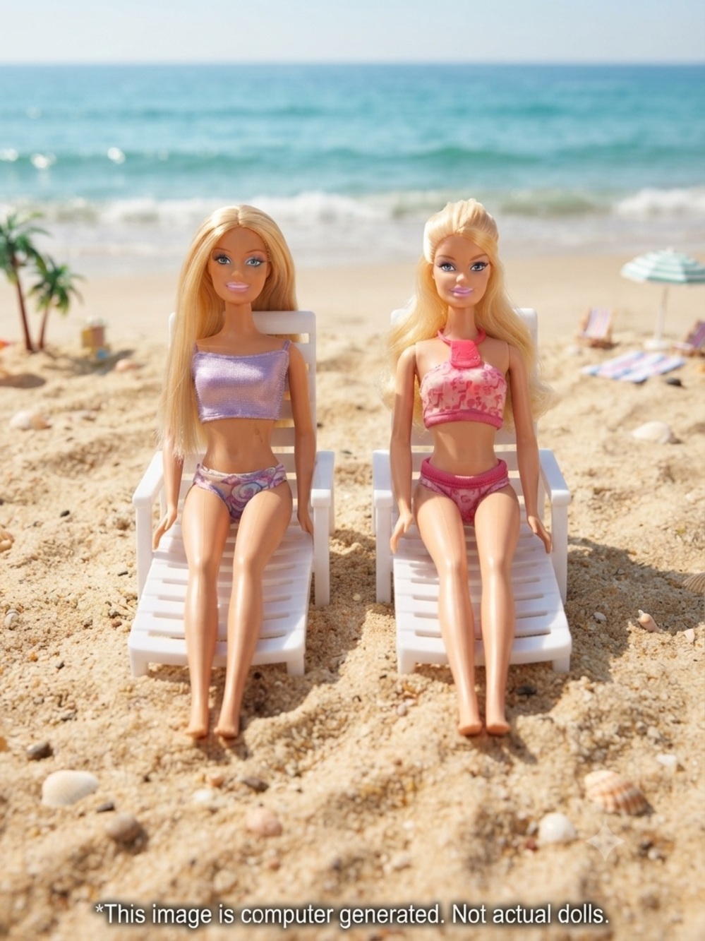 Beach Barbie & Patio Furniture Lot